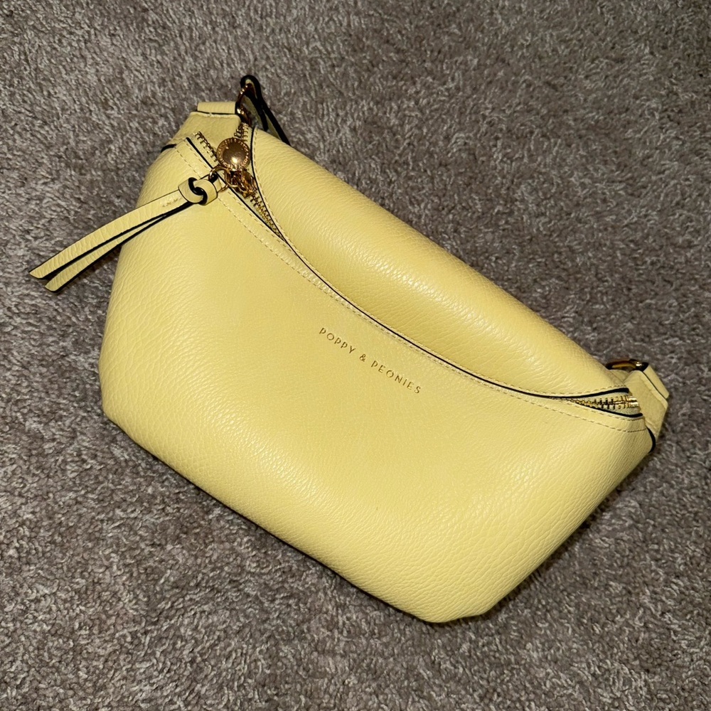 Poppy & Peonies Sidekick Fanny Pack Bag Yellow